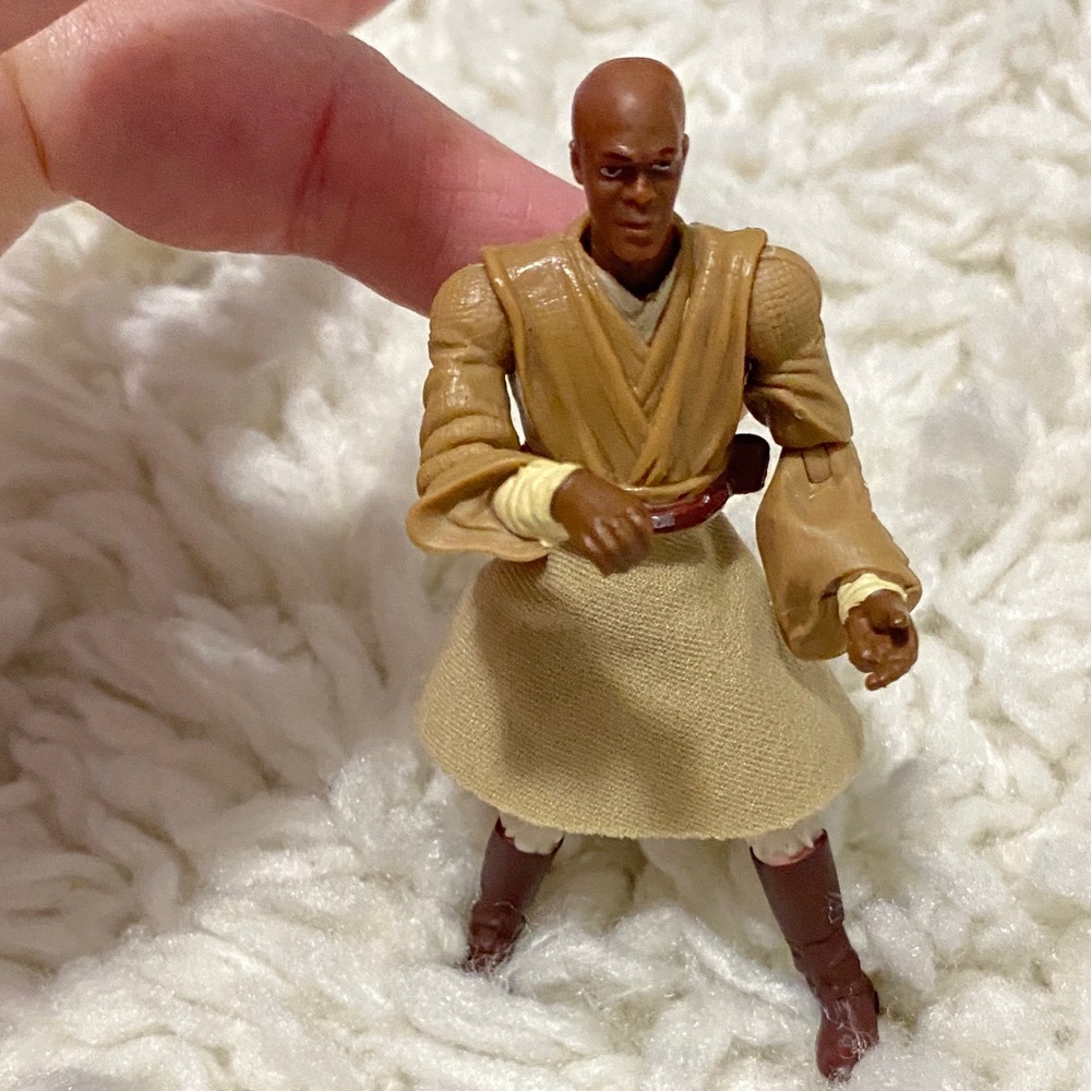 Vintage Star Wars Attack of the Clones MACE WINDU Jedi High Council 2003 y2k